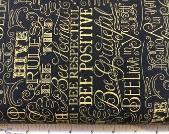 Bee Creative Bee Fabric by Deb Strain for Moda Half Yard Cut and Yardage Available Laurel Hive Rules 19752 15
