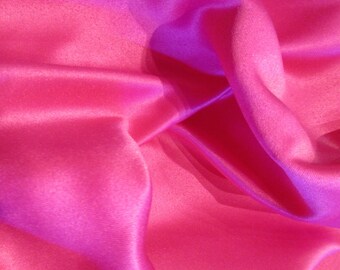 JN00062 Sale Item Fuschia 82 Dull Matte Satin Peau de Soie Soft Silky Smooth Drape High Fashion Home Decor 58/60" Fabric By The Yard