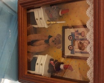 dollhouse furniture miniature display shadow box New