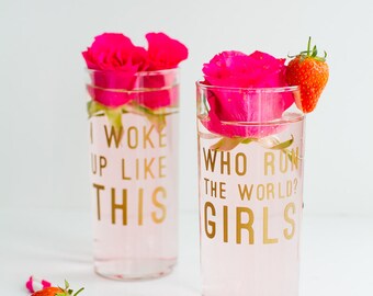 BEYONCÉ Lyric Quote Glass Stickers (Pack of 10)