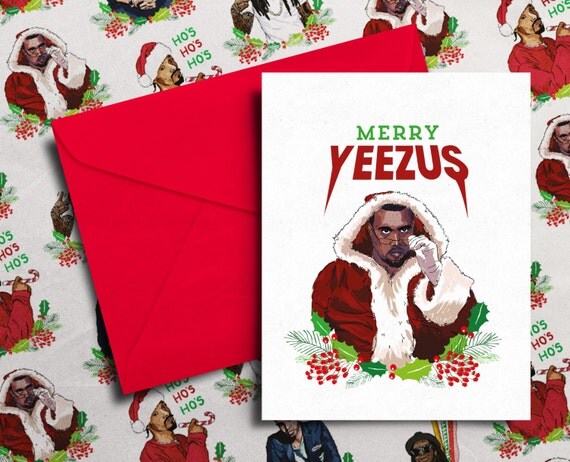 kanye west christmas card merry yeezus hip hop kanye west christmas card merry yeezus hip hop