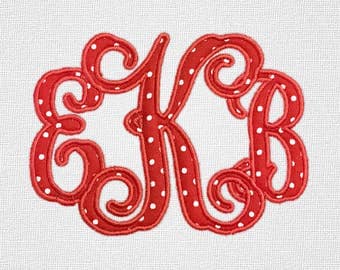 Vine Monogram Applique Machine Embroidery Monogram Alphabet Designs 7 Size Bx Embroidery Applique Fonts - INSTANT DOWNLOAD