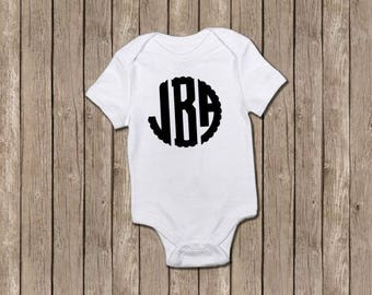 Scallop Monogram Onesie / personalized onesie / baby girl onesie / monogram bodysuit / custom onesie / monogrammed onesie / monogram onesie