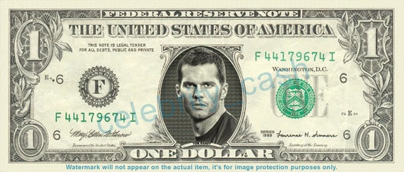Printable Tom Brady Dollar Bill