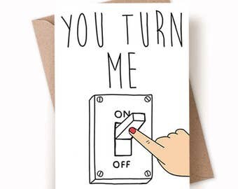 Cute Love Card - Funny Love Card - Sexy Card For Boyfriend - Card For Him - Anniversary Card - Boyfriend Card - I Love You Card - Funny Puns