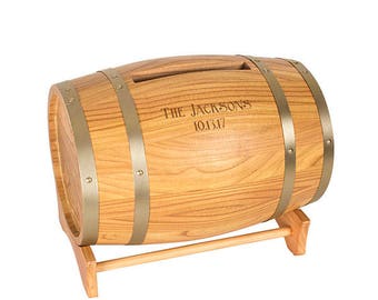 Wine Barrel Wedding Reception Card Holder Mail Box Personalized Wedding Decorations