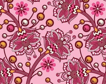 Tula Pink Birds and Bees Bees Knees in Sunset for Free Spirit Fat Quarter OOP & HTF