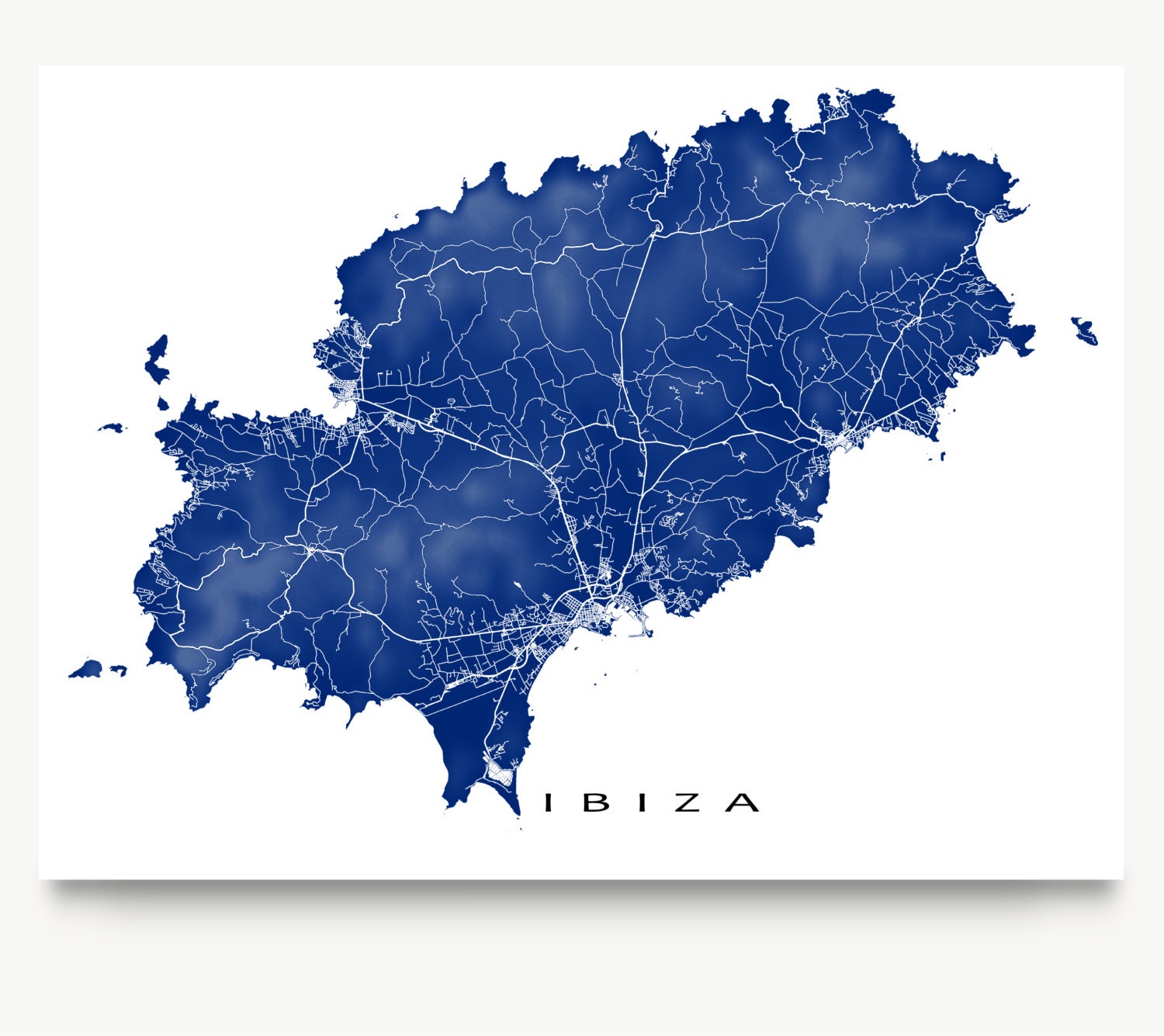 Ibiza Map Art Ibiza Spain Europe Map Prints