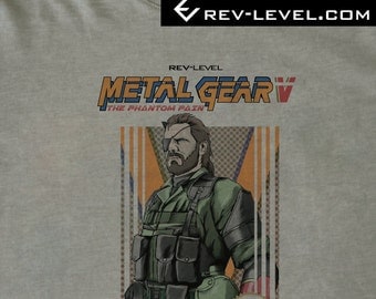 Metal Gear Solid V NES Cover T-Shirt 2017 Update - MGS 5 8bit Inspired by Kojima's MGS by Rev-Level