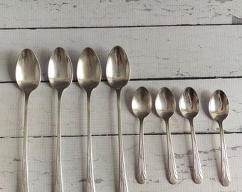 Iced Tea Spoons/ Sugar Spoons/ Monroe Silver Spoons/ 1939 Art Deco spoons/ Sweet Tea Spoons/ Sundae Spoons/ Condiment Spoons/ Antique Spoons