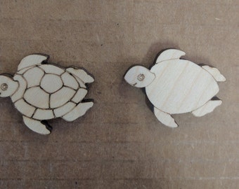 Laser cut turtles, wood turtles, turtles,sea turtles,wood shapes