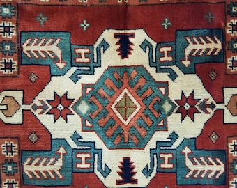 Vibrant colors vintage persian rug nomedic rug, turkish rug,FREE SHIPPING!! tribal rug, boho Dupont bohemian jungalow kilim blue red colors