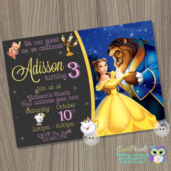 Princess Belle Invitations 9