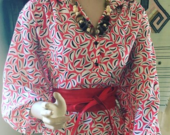 Vintage 80s Geometric Print Pink Dress-1980s Batwing Dress-Plus Size Vintage Dress-Vintage Size 20 Dress-Bust 110cm-Bust 43 in-Waist 95cm