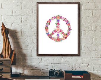 Peace Sign Wall Art peace sign wall | etsy Peace Sign Wall Art peace sign wall | etsy
