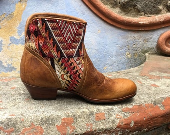 Cowboy Boots, Cowgirl Boots, Ankle Boots, Handmade Guatemalan Boots, Leather Boots, Women's Boots, Brown Boots, Handmade Boots CUSTOM MADE