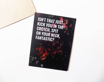 Friends TV Show - Isn't that Just Kick You in the Crotch - Wedding Congratulations - Greeting Cards - Pregnancy - Graduation Card - Congrats
