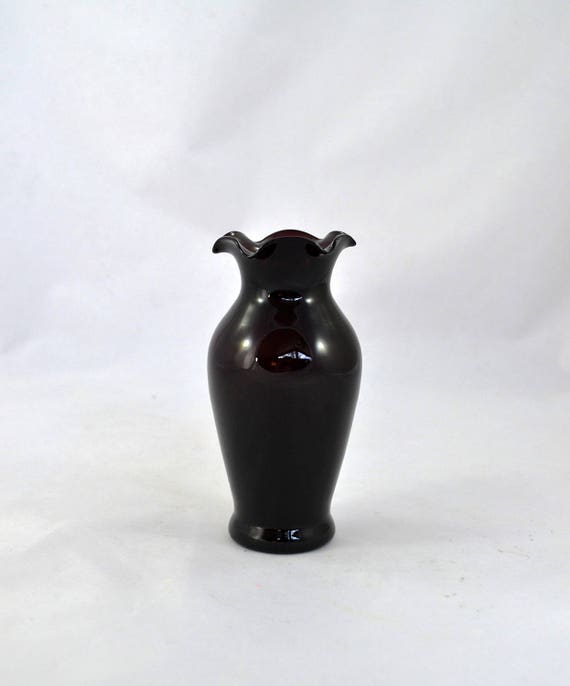 Black Amethyst Vase Deep Purple Glass Vase