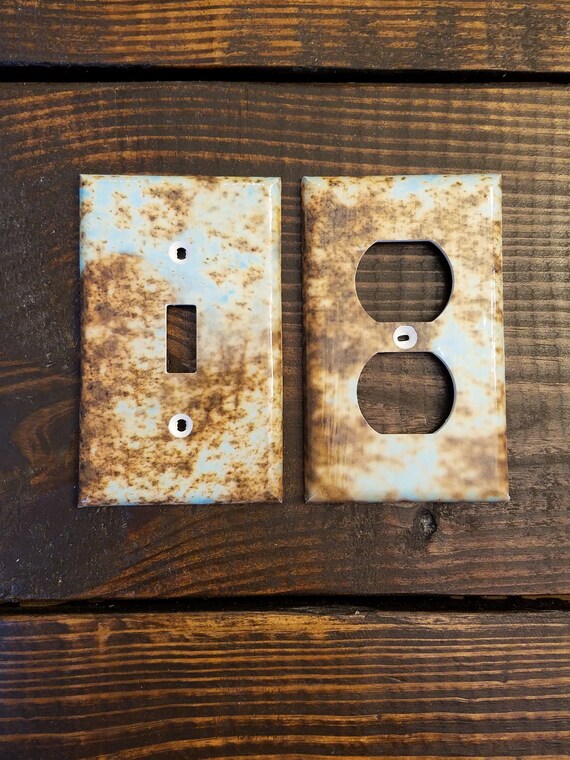 Galvanized Metal Light Switch And Outlet Covers Faux Metal