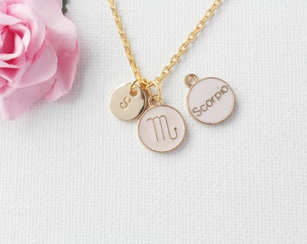 Scorpio Zodiac Sign Astrology Necklace, scorpio jewelry, star sign necklace,star sign necklace, October and November birthday / GFDISCSCOR