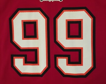 Vintage Warren Sapp Tampa Bay Buccaneers NFL Logo Athletic Jersey Size XL