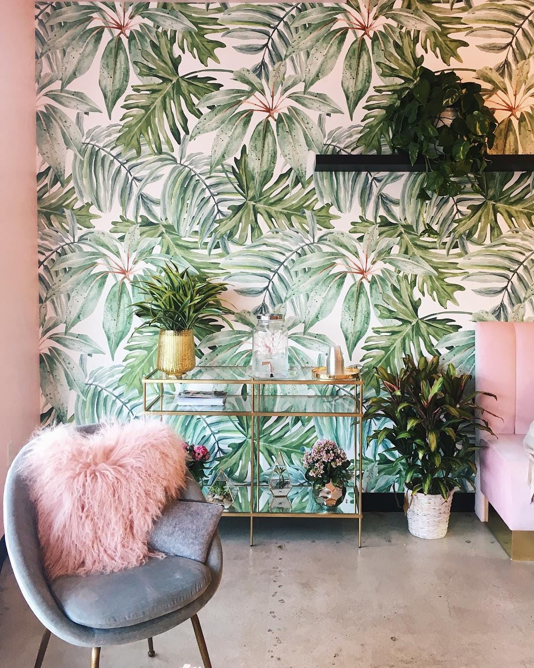Leaf Wallpaper Living Room - Homebase Wallpaper