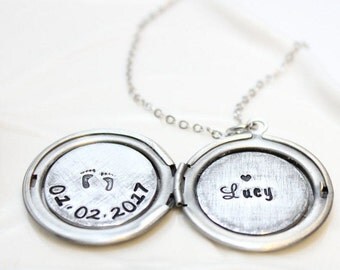 new mother necklace, personalized new mother necklace, new mother name necklace, hand stamped new mother name necklace, mother name jewelry