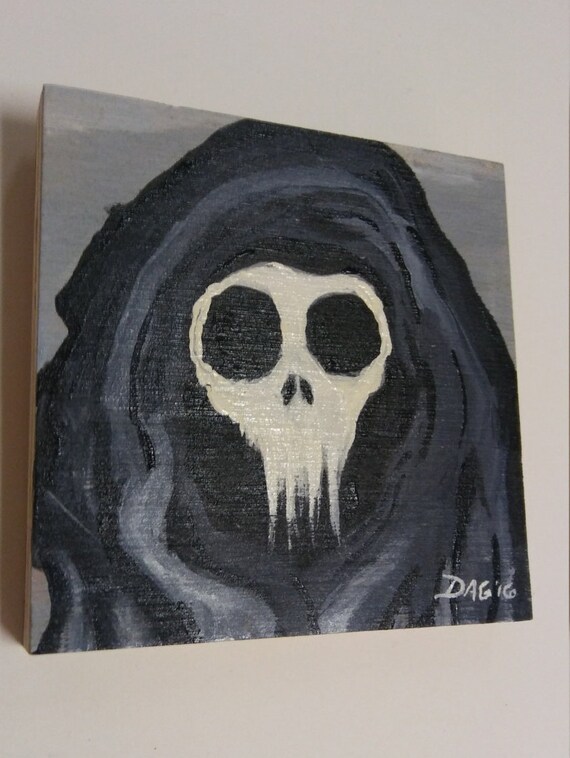 Acrylic Painting on Plywood 4X4FREE SHIPPING by DAG206art on Etsy