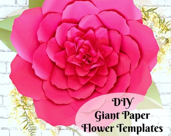 Paper flower templates svg cut files Giant Paper flower