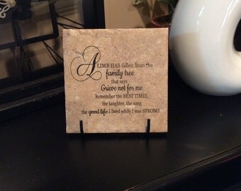 A Limb Has Fallen From The Family Tree, 6" x 6" Ceramic Tile, Home Decor