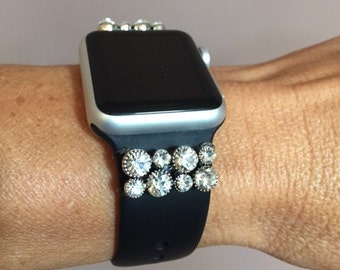 Crystal Bling Charms for Apple Watch, Fitbit Charge 2 or Fitbit Blaze fitness tracker bands