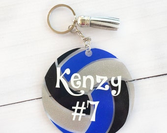 Personalized volleyball gift, Volleyball keychain, Volleyball bag tag, Custom luggage tag, volleyball team gifts, senior gift