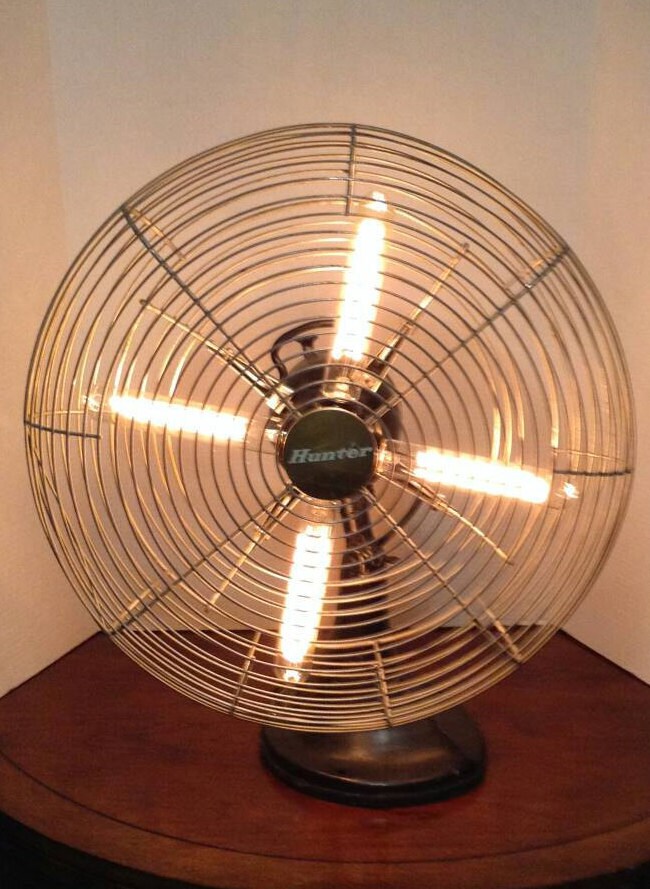 Vintage Fan turned into Decorative lamp