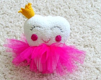 Tooth fairy pillow, Tooth fairy, tooth pillow, Tooth Fairy toy, crocheted tooth fairy pillows, tooth fairy doll pillow, tooth fairy coin