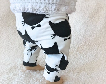 Baby leggings, Girl leggings, bear pants, baby boy leggings, baby girl leggings, Cat leggings, Cat leggings, cat pants, monochrome clothing