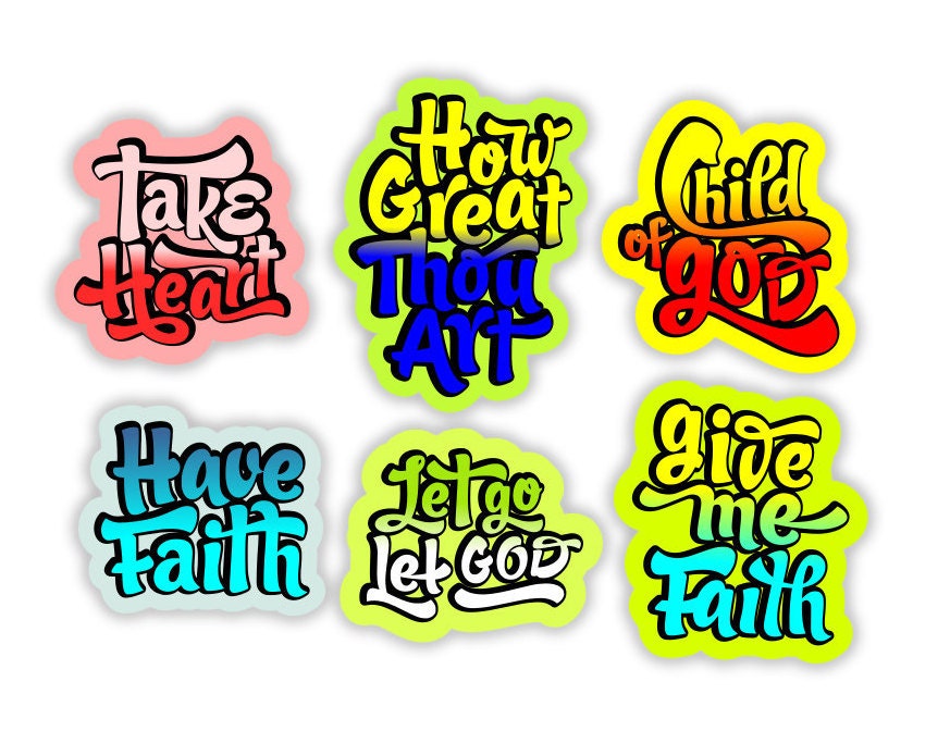 20 printable faith stickers for Bible journaling & Planners