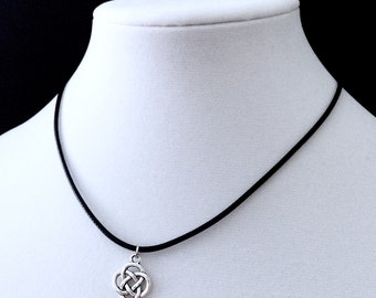 Celtic Knot Choker, Black Choker, Celtic Jewelry, Celtic Knot Necklace, 90s Jewelry, Grunge Jewelry, Celtic Knot, Black Cord, Celtic Jewelry