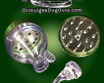 Aluminum Funnel Grinder, 4 Piece Magnetic Herb Grinder with Funnel top for dispensing Herbs