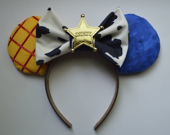 Toy Story Ears-Handmade Ears-Theme Park Mouse Ears-Theme Park Ears-Custom Mouse Ears-Minnie Ears-Mickey Ears-Disney Ears-Woody-Toy Story