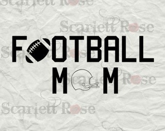 Football Mom SVG cutting file clipart in svg, jpeg, eps and dxf format for Cricut & Silhouette - Instant Download