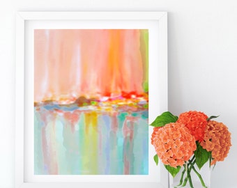 Rainbow Abstract Art, INSTANT DOWNLOAD, Printable Art, Minimalist, Printable Watercolor, Abstract Painting, Printable Art Prints, Wall Decor