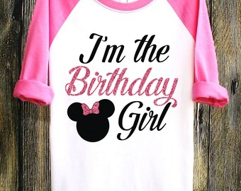 Birthday Girl | Disney Shirts | Minnie Mouse Shirt | Girls Disney Shirts | Disney Birthday Shirt | Disney Birthday Girl Shirt | Kids Disney