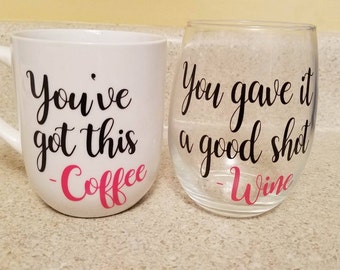 Coffee Mug and Wine Glass