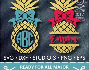 70% OFF SALE Pineapple Svg/ Monogram Frames Svg/ Pineapple Frames Svg / Cutting files for use with Silhouette Cameo and Cricut