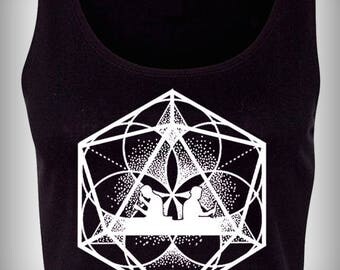 Odesza Flower of Life Sacred Geometry Crop Top