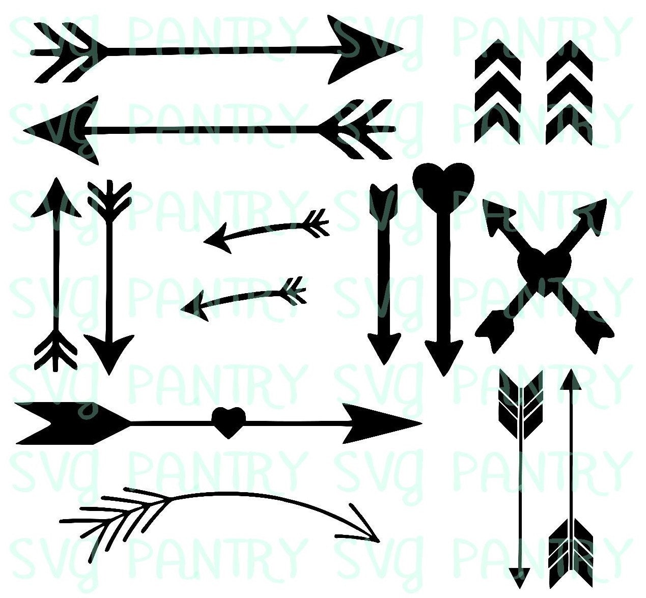 Download arrow svg cut file set digital cut files by theSVGpantry on Etsy