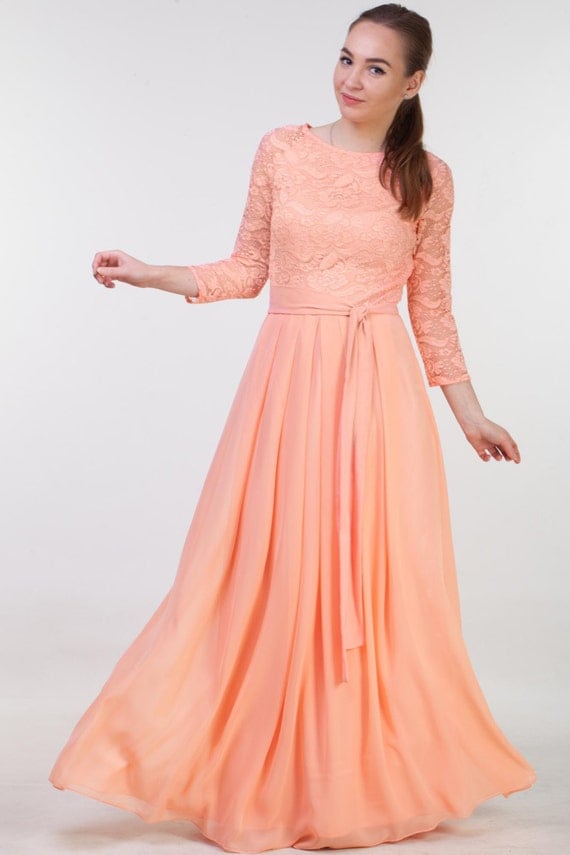 Peach Bridesmaid Dresses