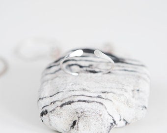 Open Ring | Minimalist | Eco Silver | Stacking Ring | Boho | Adjustable Ring | Gift For Her | Eco-Friendly Jewelry | Recycled Silver Ring