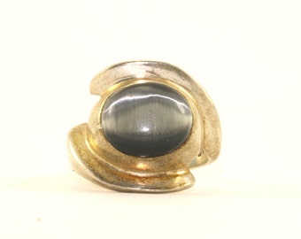 Vintage Mexico Grey Chrysoberyl Ring 925 Sterling Silver RG 1660