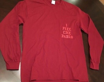 I Feel Like Pablo Ultra Light Beam Red Long Sleeve Shirt TLOP Kanye West MSG